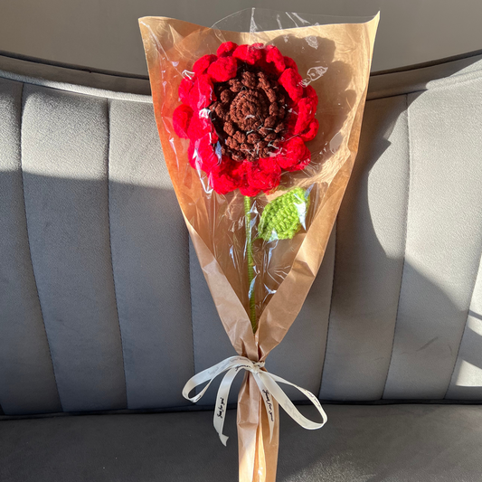 Crochet Single Stem Flower Bouqet