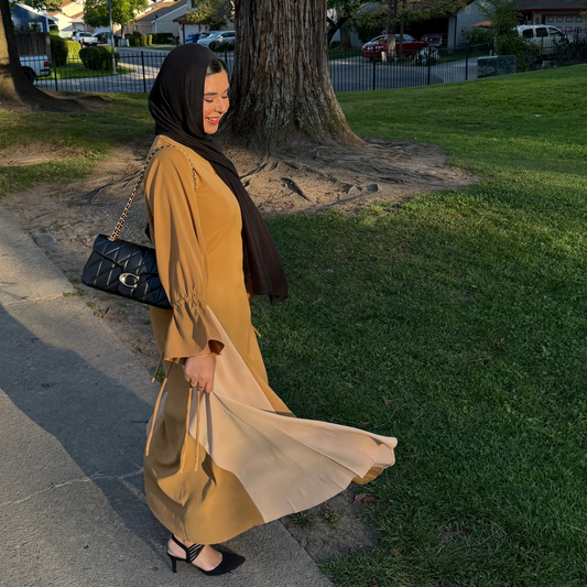 Two-Toned Ribbon Abaya