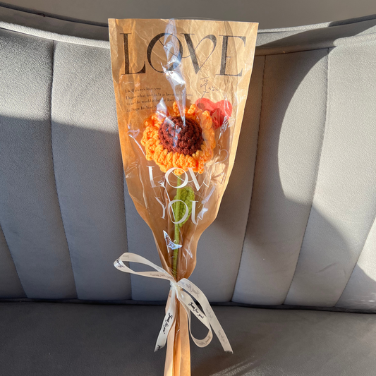 Crochet Single Stem Flower Bouqet