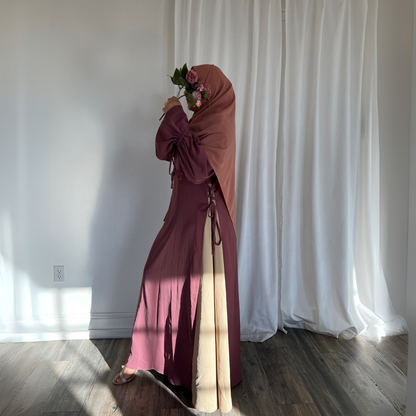 Two-Toned Ribbon Abaya