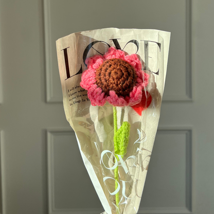 Crochet Single Stem Flower Bouqet