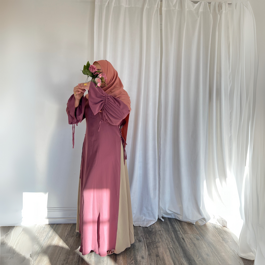 Two-Toned Ribbon Abaya