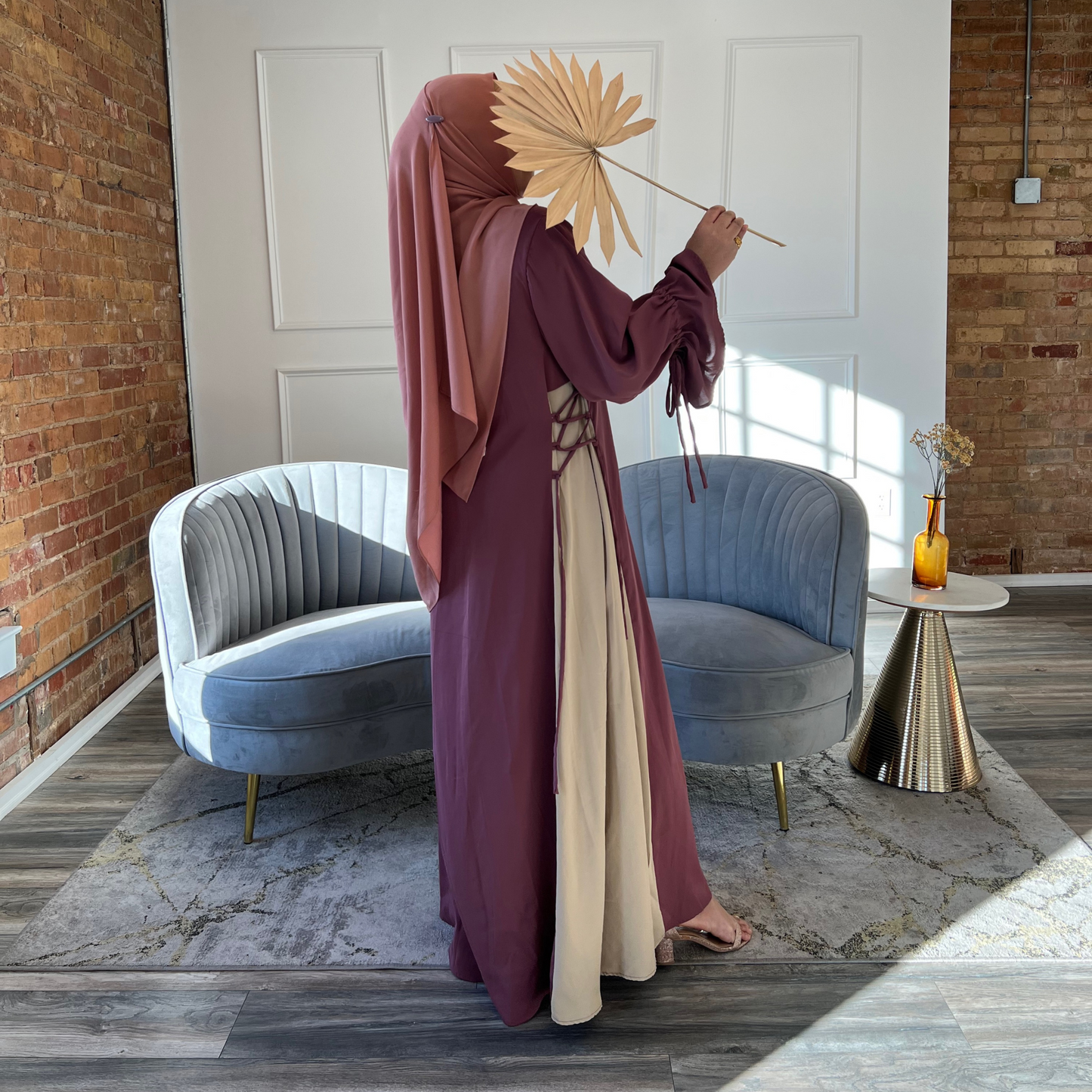 Two-Toned Ribbon Abaya