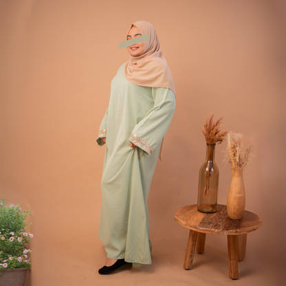 Embroidered Lace Abaya