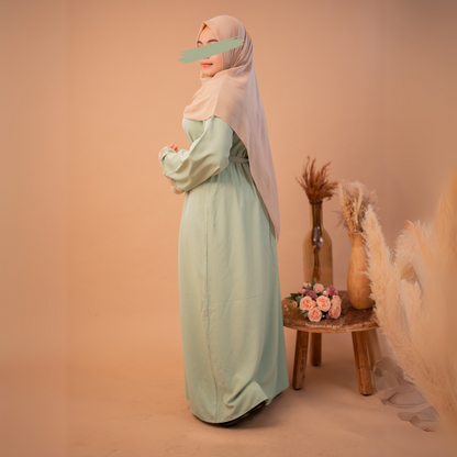 Embroidered Lace Abaya