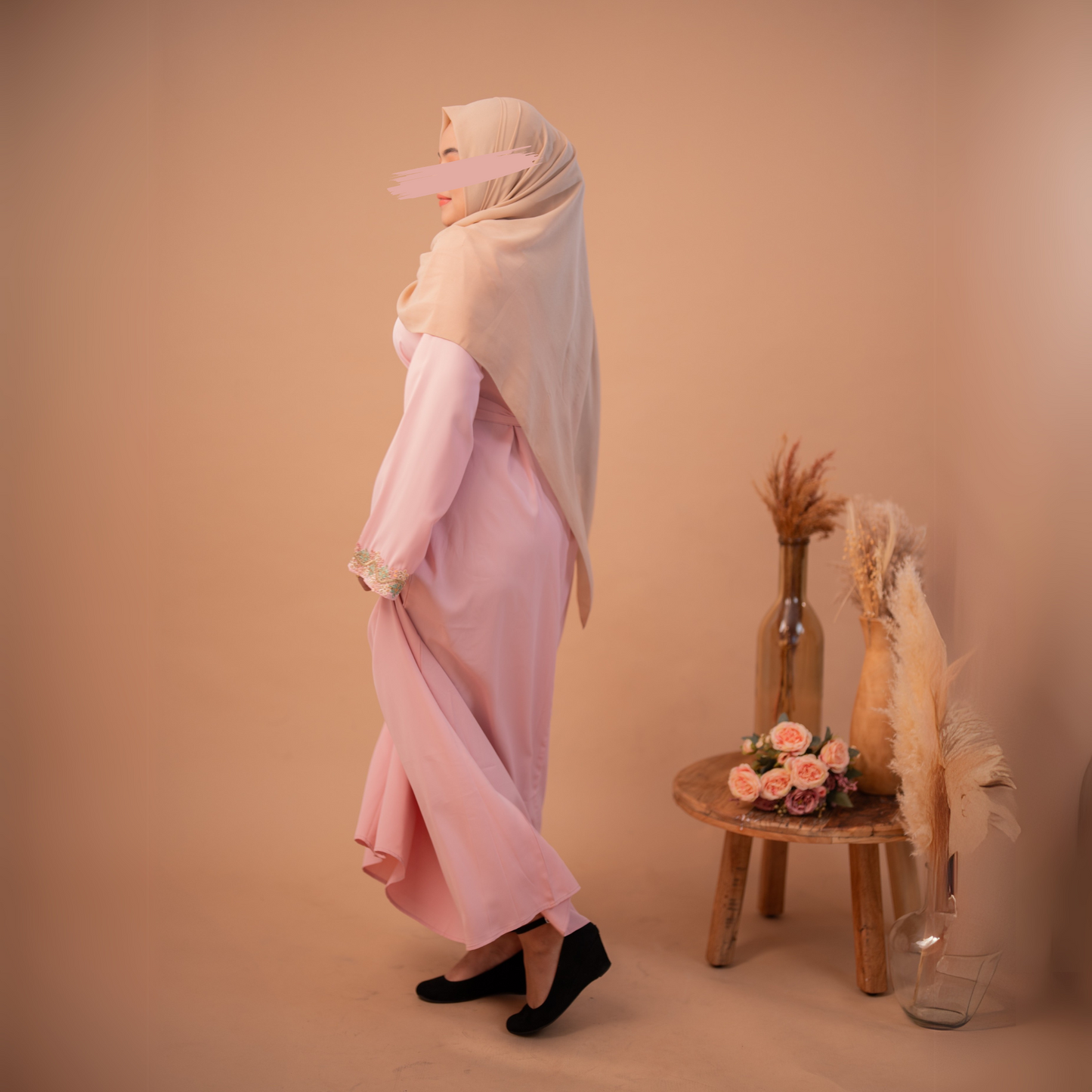 Embroidered Lace Abaya