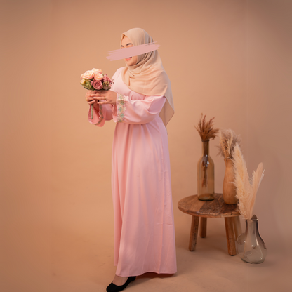 Embroidered Lace Abaya