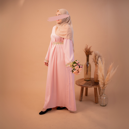 Embroidered Lace Abaya