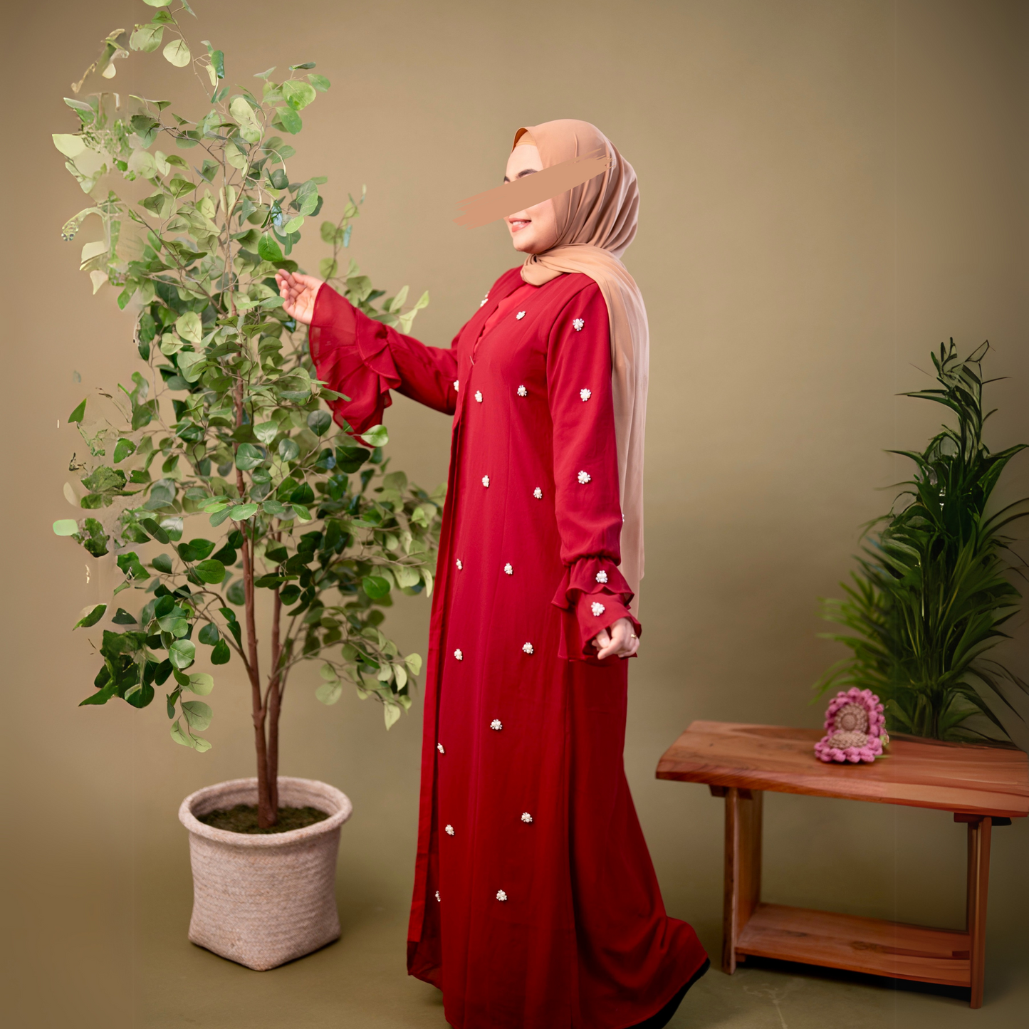Chiffon Two-Piece Abaya Set