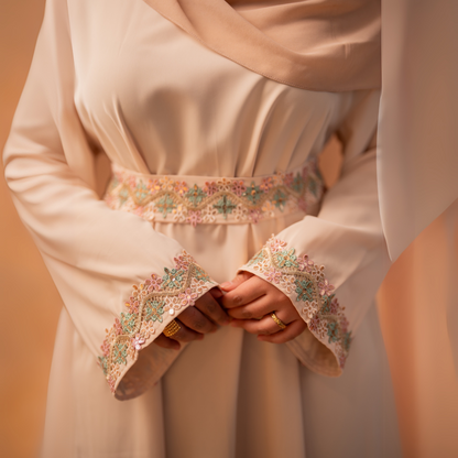 Embroidered Lace Abaya