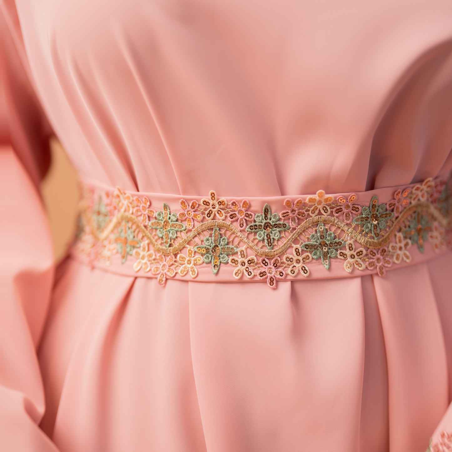 Embroidered Lace Abaya