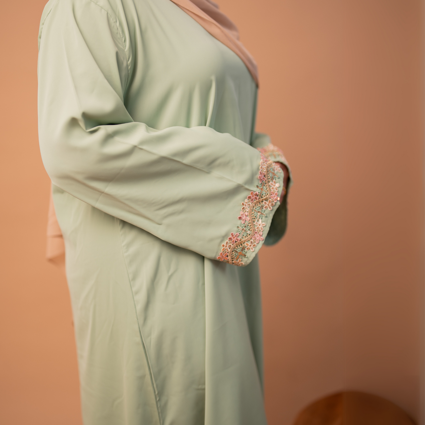 Embroidered Lace Abaya