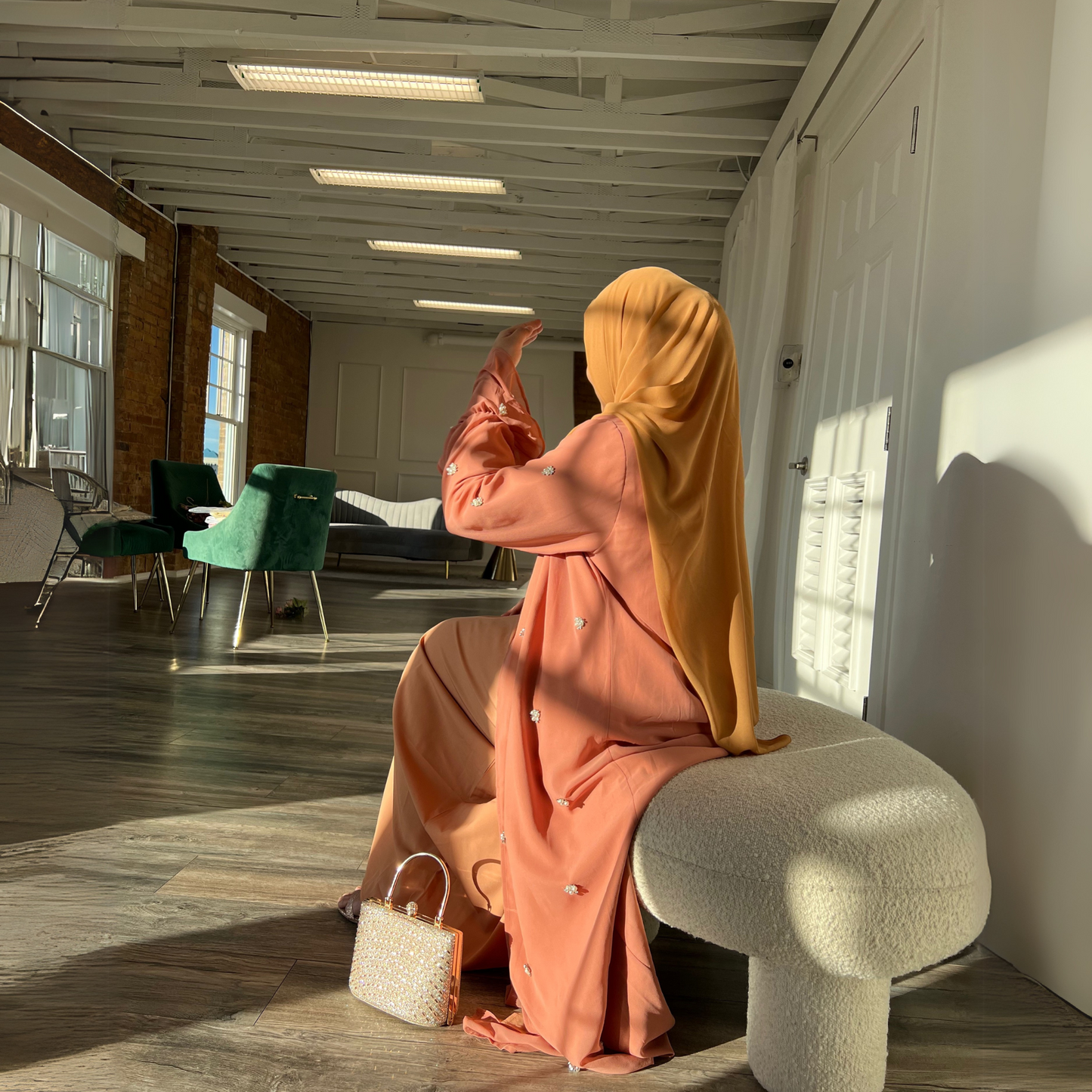 Chiffon Two-Piece Abaya Set
