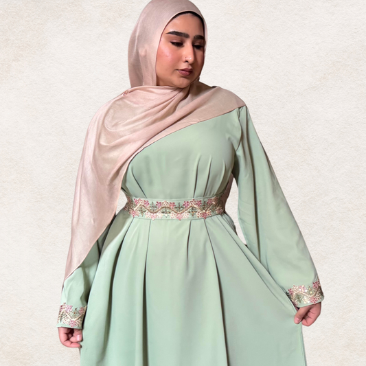 Embroidered Lace Abaya