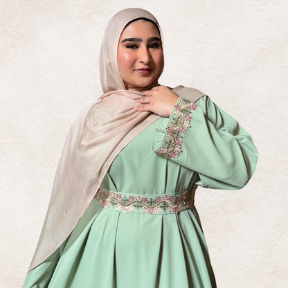 Embroidered Lace Abaya