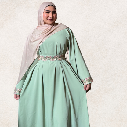 Embroidered Lace Abaya