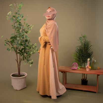 Two-Toned Ribbon Abaya