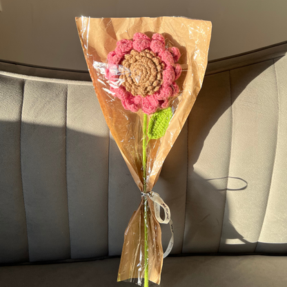 Crochet Single Stem Flower Bouqet