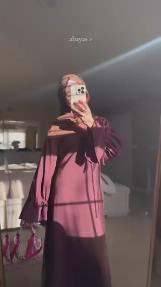Two-Toned Ribbon Abaya